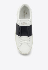 Valentino Open Leather Sneakers with Studs White 4Y0S0830BLU/O_VALE-A01