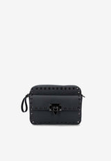 Valentino Rockstud Leather Messenger Bag 4Y2B0C43KSP 0NO Black