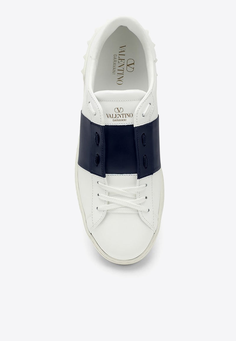 Valentino Open Leather Low-Top Sneakers White 4Y2S0830BLU/O_VALE-M15