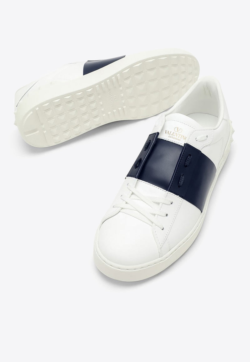 Valentino Open Leather Low-Top Sneakers White 4Y2S0830BLU/O_VALE-M15