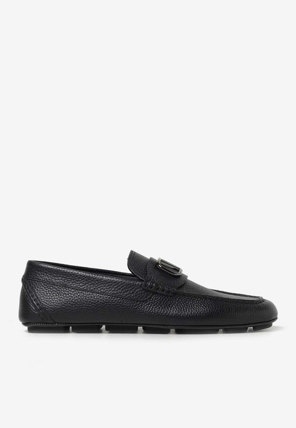 Valentino VLogo Leather Loafers 4Y2S0G30BNT 0NO Black