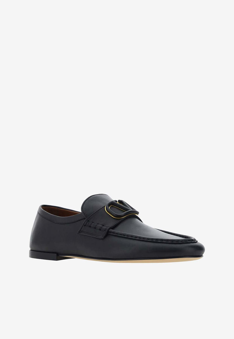 Valentino VLogo Leather Loafers 4Y2S0H80DQF 0NO Black