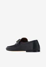 Valentino VLogo Leather Loafers 4Y2S0H80DQF 0NO Black