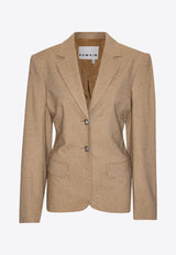 REMAIN Fitted Waist Blazer 5011172512BEIGE