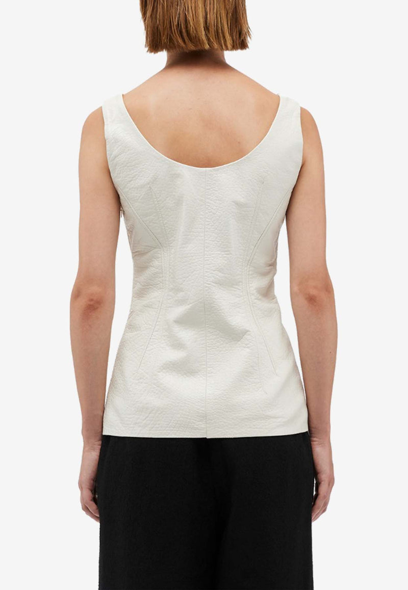 REMAIN Sleeveless Leather Top 5014082528CREAM