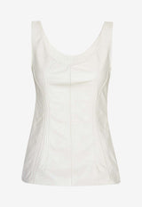 REMAIN Sleeveless Leather Top 5014082528CREAM