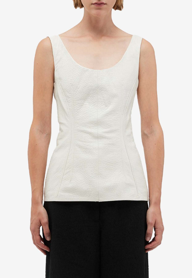 REMAIN Sleeveless Leather Top 5014082528CREAM