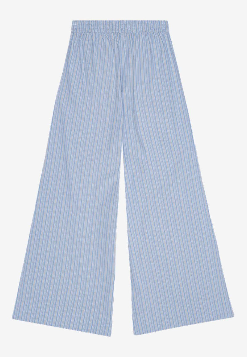 REMAIN Striped Wide-Leg Pants Light Blue 5016582972BLUE