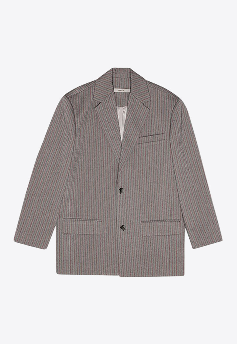 REMAIN Herringbone Single-Breasted Blazer Gray 5018723038GREY MULTI