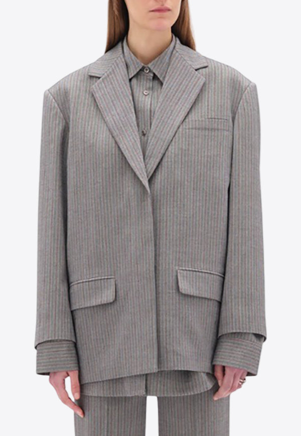 REMAIN Herringbone Single-Breasted Blazer Gray 5018723038GREY MULTI