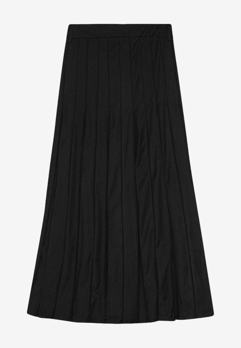 REMAIN Pleated Suiting Maxi Skirt Black 501911100BLACK