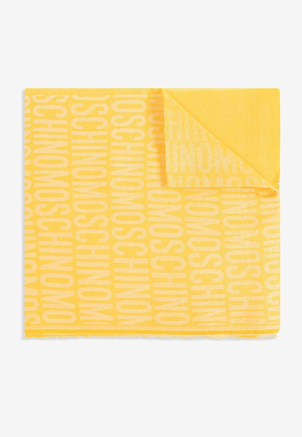 Moschino Logo Jacquard Scarf Yellow 50194- M5585YELLOW