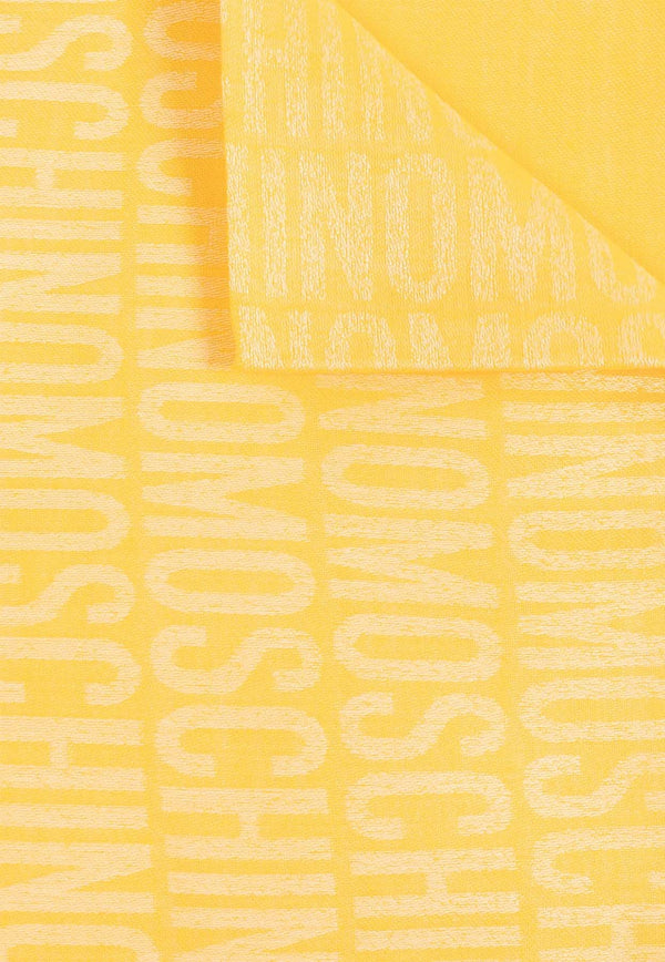 Moschino Logo Jacquard Scarf Yellow 50194- M5585YELLOW