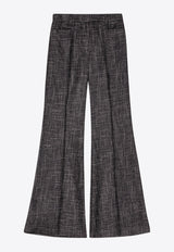 REMAIN Flared Wool-Blend Tailored Pants Black 502134000BLACK