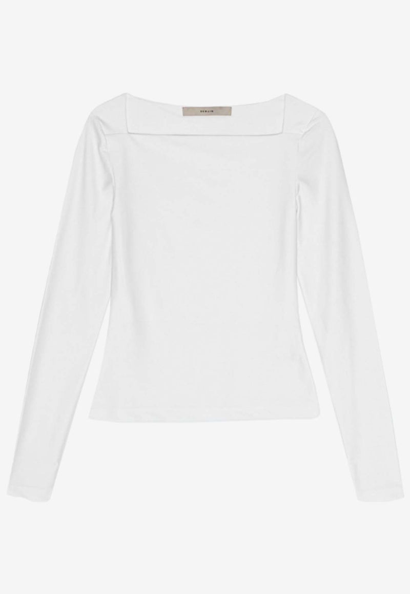 REMAIN Square-Neck Jersey Top White 502258400WHITE