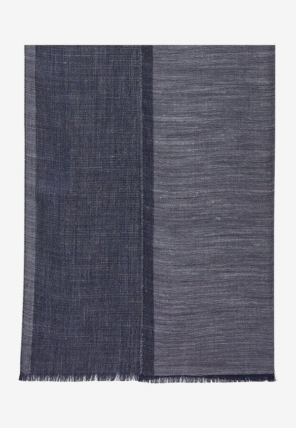 Salvatore Ferragamo Cashmere Blend Scarf 520095 SR DENIMFER 762308 DARK DENIM Blue