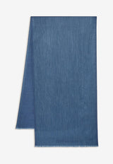 Salvatore Ferragamo Cashmere Blend Scarf 520095 SR DENIMFER 762309 DENIM Denim