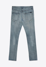 Saint Laurent Washed Slim Jeans Blue 527389YJ507/P_YSL-4568