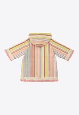 Zimmermann Kids Girls Halliday Hooded Stripe Cover-Up Multicolor 5490DSS241MULTICOLOUR