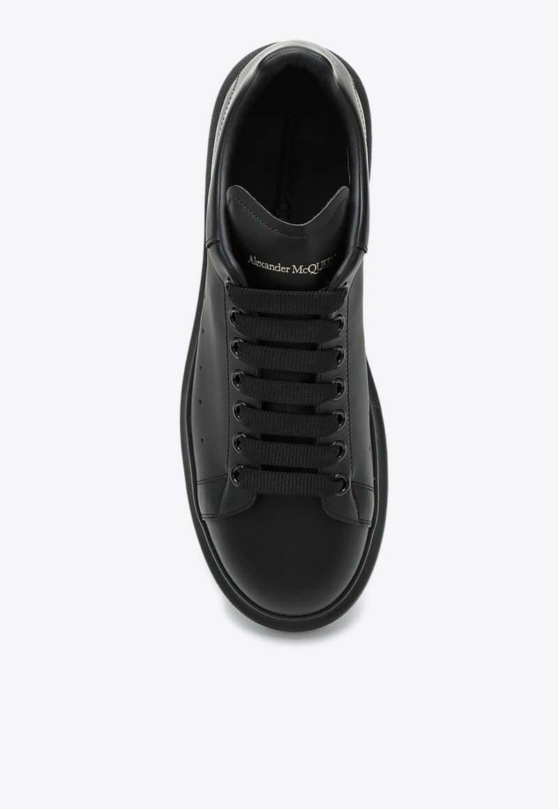 Alexander McQueen Oversized Leather Low-Top Sneakers Black 553680WWEE0/Q_ALEXQ-1000