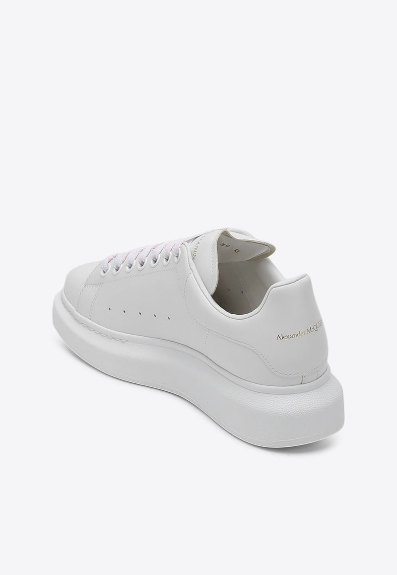 Alexander McQueen Oversized Leather Low-Top Sneakers White 553770WIEE0/Q_ALEXQ-9000