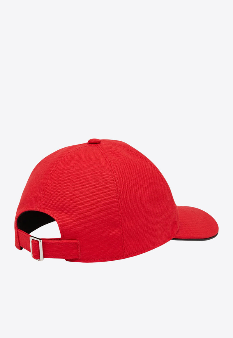 Salvatore Ferragamo Rubberized Logo Baseball Cap Red 560056 BAS FERRLETT 764762 FLAME RED