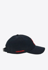 Salvatore Ferragamo Logo-Embroidered Baseball Cap 560075 BAS F EMBRO 771463 NERO