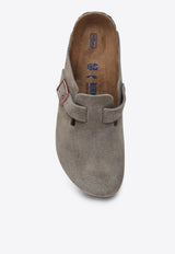 Birkenstock Boston Suede Flat Mules Taupe 560773SUE/Q_BIRKE-TA