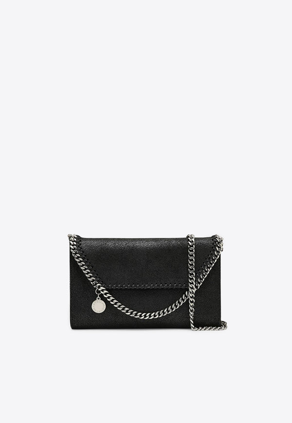 Stella McCartney Falabella Logo-Charm Chain Clutch Black 581238W9132/P_STELL-1000