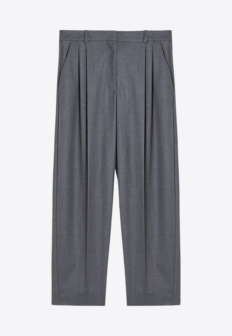 Stella McCartney High-Rise Tailored Wool Pants Gray 5919643CU703/P_STELL-1264