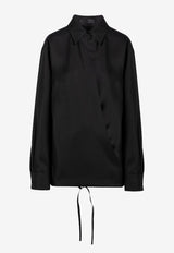 Valentino Techno Wool Long-Sleeved Shirt Black 5B0AB6T58Y1/P_VALE-0NO