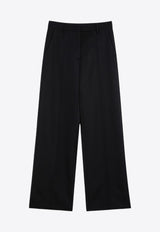 Valentino Wool Wide Tailored Pants Black 5B0RB62088J/P_VALE-0NO