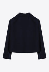 Valentino VLogo Single-Breasted Wool Blazer Blue 5B3CE2I21CF/P_VALE-598