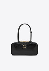 Miu Miu Beau Naplak Patent Leather Shoulder Bag Black 5BB173OLOADNT/Q_MIU-F0002