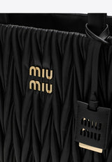 Miu Miu Quilted Nappa Leather Tote Bag Black 5BG255OOON88/N_MIU-F0002