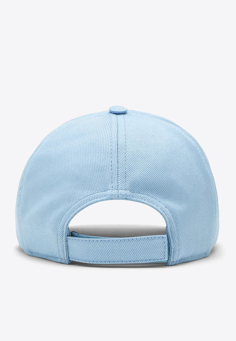 Miu Miu Logo Embroidered Baseball Cap Blue 5HC1792DXI/O_MIU-F0D9K