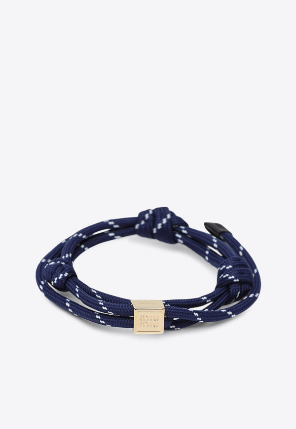 Miu Miu Logo Engraved Charm Cord Bracelet Blue 5IB5383L74/Q_MIU-F0216