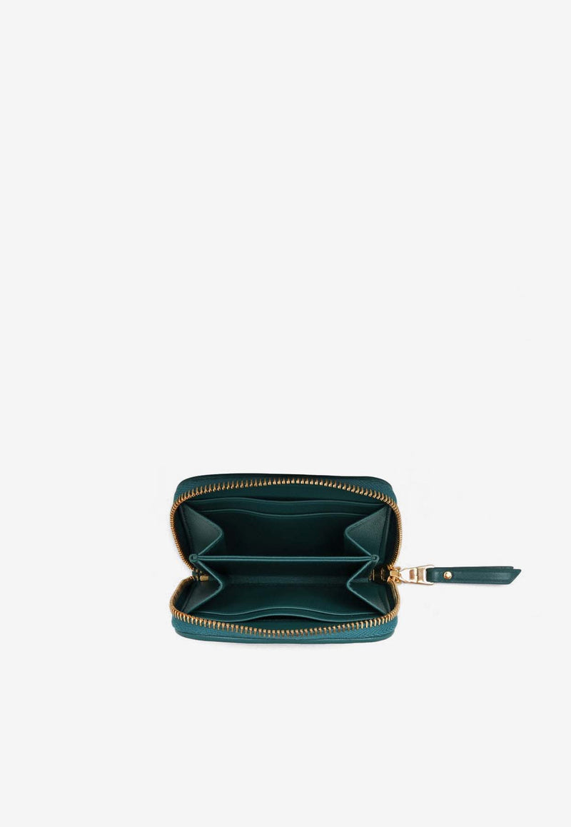 Miu Miu Matelassé Nappa Leather Zip-Around Wallet Green 5MM2682FPP/N_MIU-F0K41