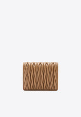 Miu Miu Small Quilted Leather Wallet Beige 5MV2042FPP/P_MIU-F098L