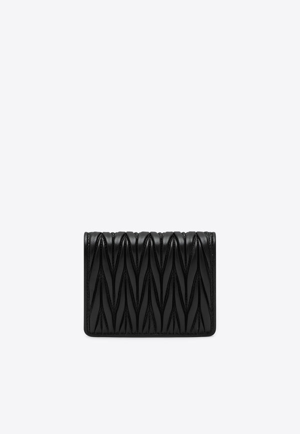 Miu Miu Nappa Leather Quilted Wallet Black 5MV204AFPP/Q_MIU-F0002