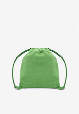 Miu Miu Logo Lettering Suede Pouch Green 5NG0102CTA/P_MIU-F0225