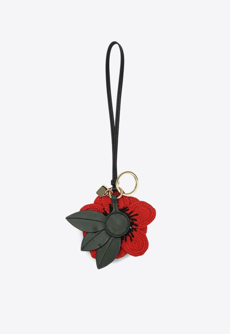 Miu Miu Trick Crochet Knit Flower Keychain Red 5TT2202CVF/Q_MIU-F0011