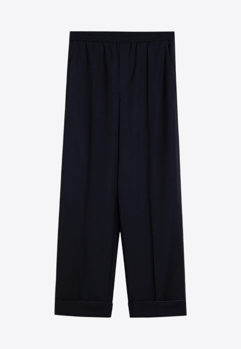 Valentino Wide Leg Wool-Blend Pants Navy 5V0RBB7025S/P_VALE-598