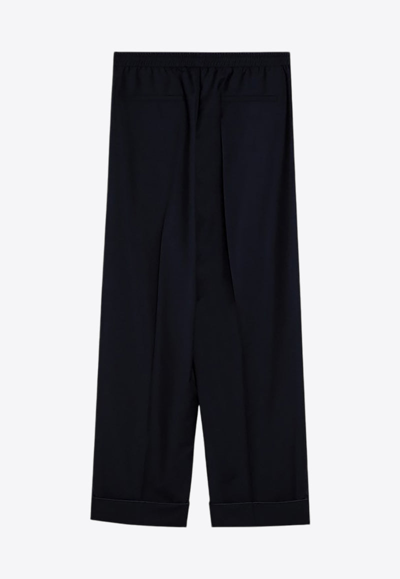 Valentino Wide Leg Wool-Blend Pants Navy 5V0RBB7025S/P_VALE-598