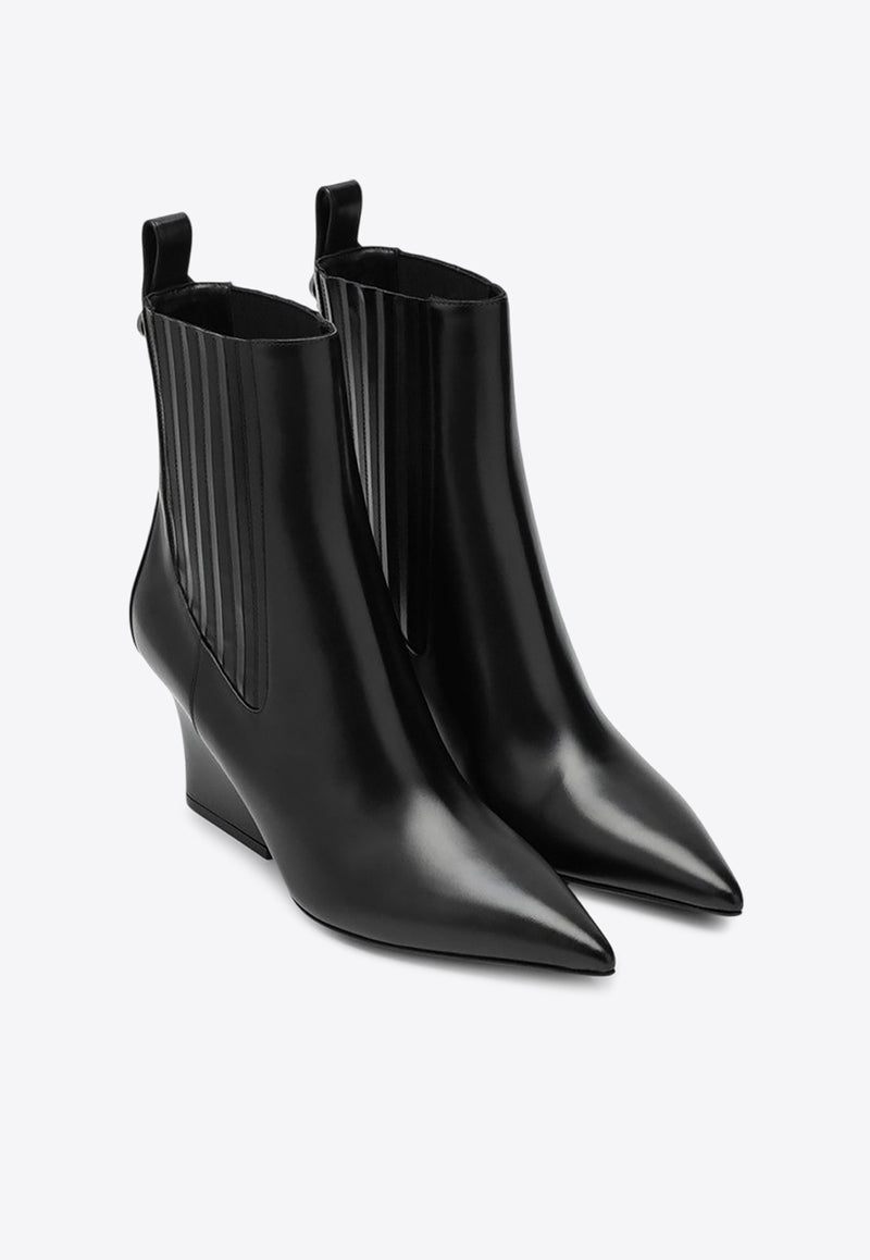 Valentino VLogo Lockette 75 Brushed Leather Ankle Boots Black 5W0S0KT4LQV/P_VALE-0NO