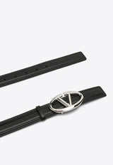 Valentino VLogo The Bold Edition Leather Belt Black 5W0T0SJ4SKF/P_VALE-0NO