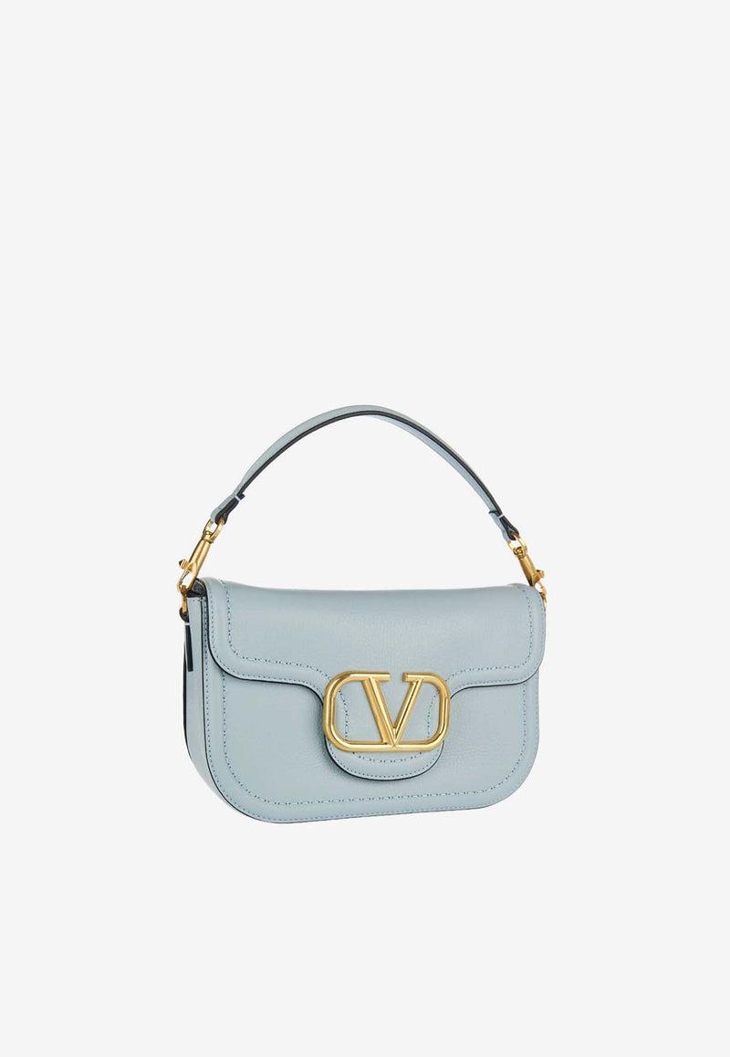 Valentino Alltime Grained Leather Top Handle Bag Light Blue 5W2B0N20IMZ ZJ4