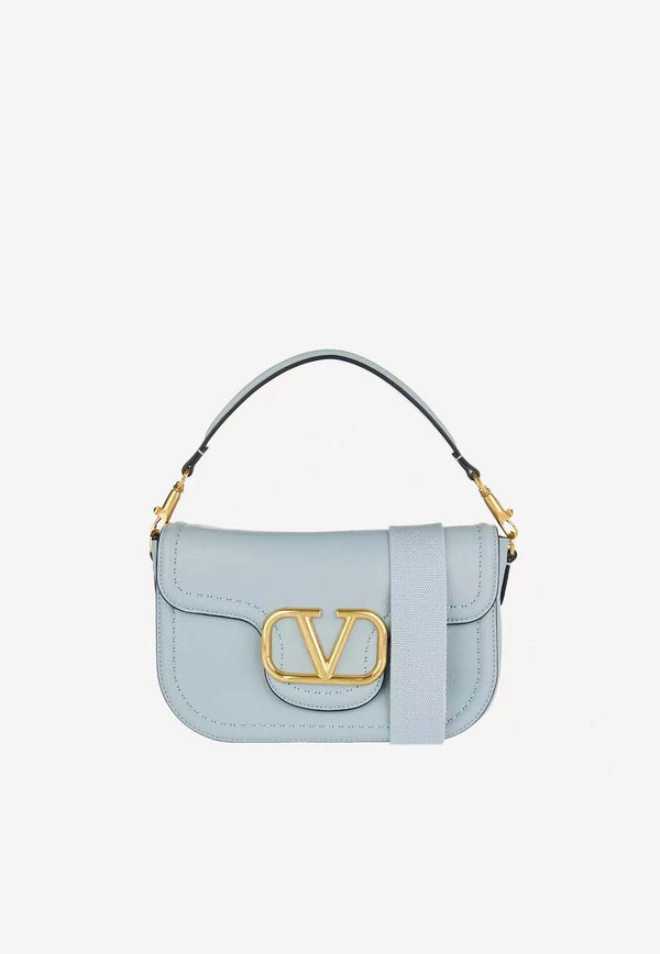 Valentino Alltime Grained Leather Top Handle Bag Light Blue 5W2B0N20IMZ ZJ4