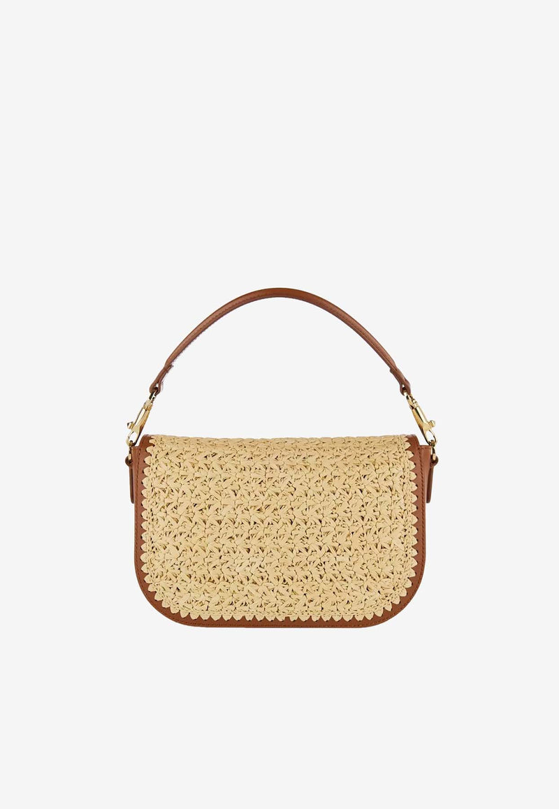 Valentino Alltime Woven Raffia Top Handle Bag Natural 5W2B0N62PMQ 43S