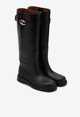 Valentino The Bold Edition VLogo Knee-High Boots Black 5W2S0JH7HEX/P_VALE-0NO